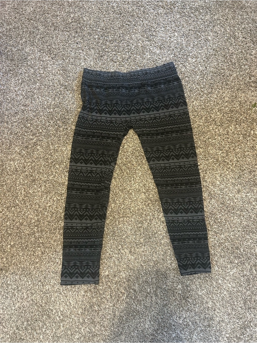 Almost Famous Black and Gray Aztec Print Leggings